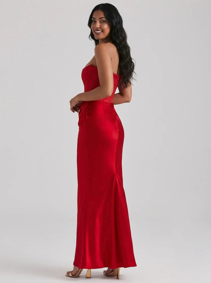 Rachel | Women's Strapless Corset Maxi Dress for Events