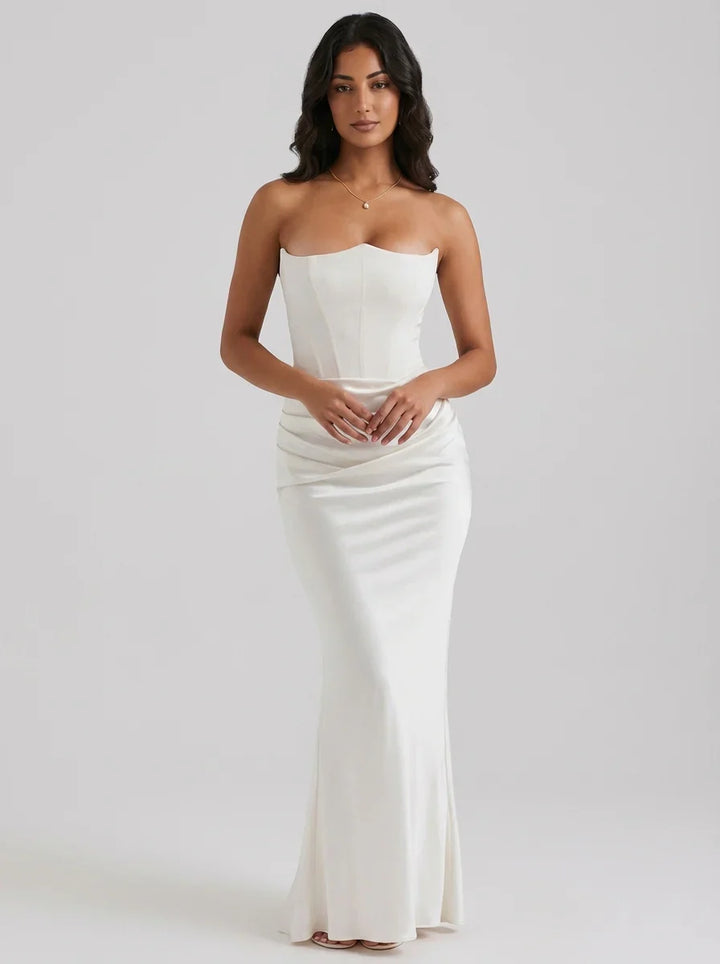 Rachel | Women's Strapless Corset Maxi Dress for Events