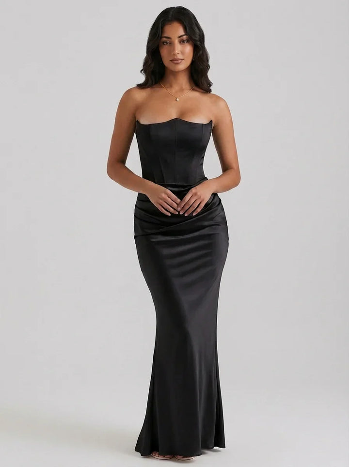 Rachel | Women's Strapless Corset Maxi Dress for Events