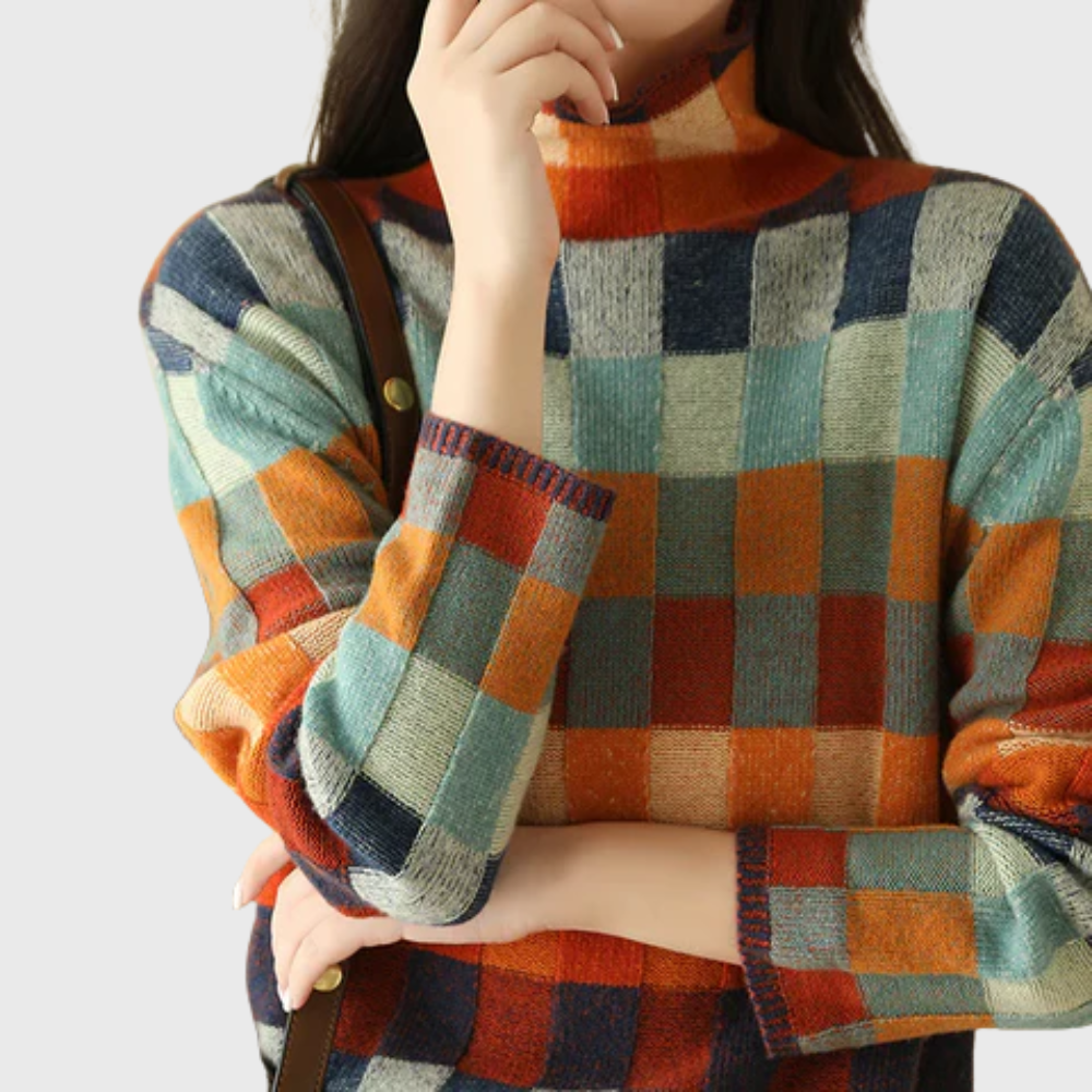 Women's Color-Block Crew Neck Sweater