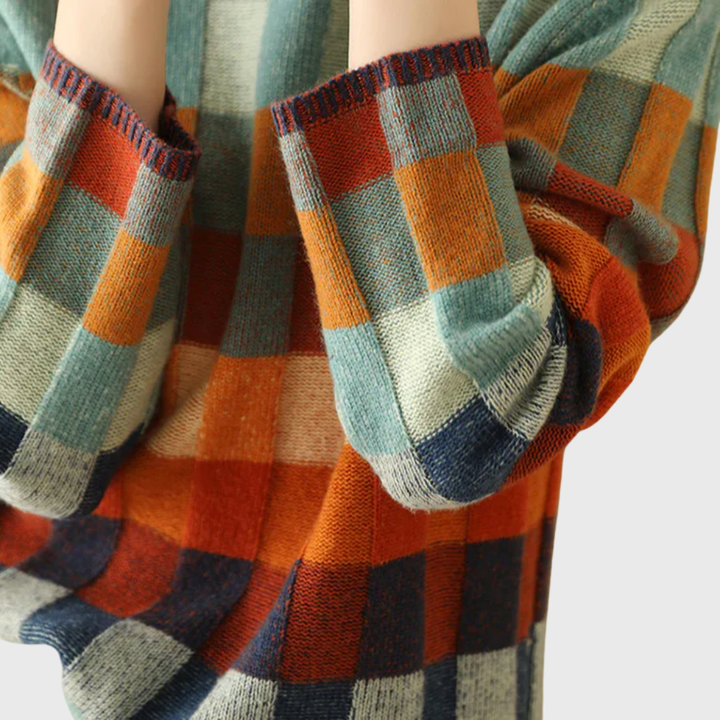 Women's Color-Block Crew Neck Sweater