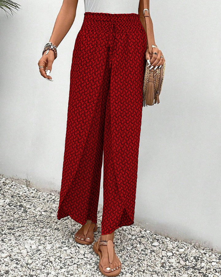 Women's Relaxed Wide Leg Trousers-MODAUTLET