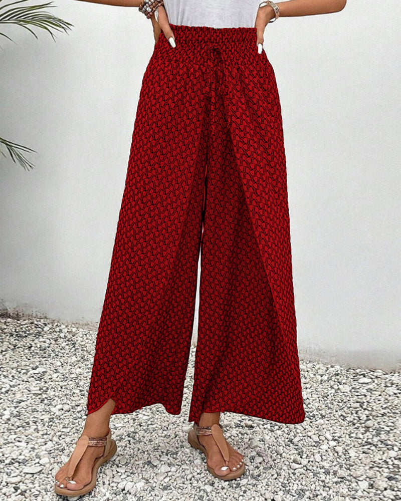 Women's Relaxed Wide Leg Trousers-MODAUTLET