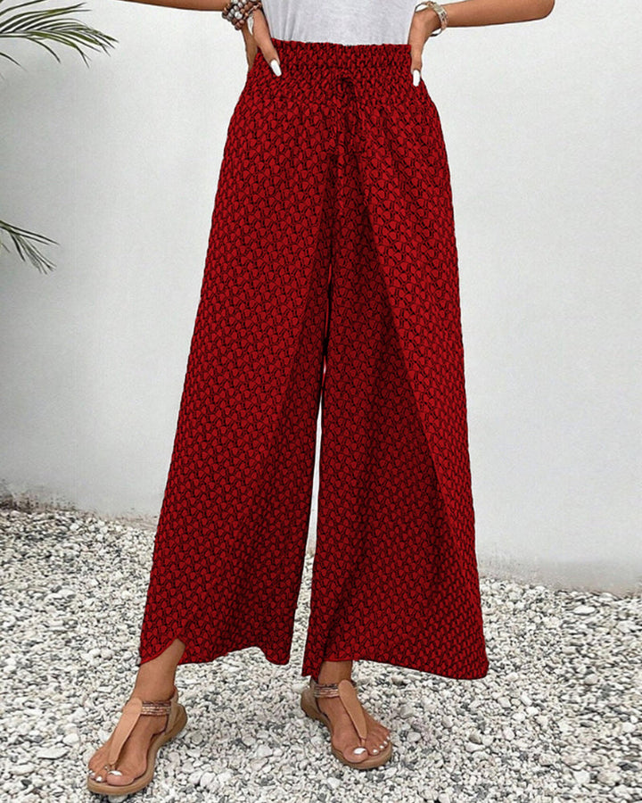 Women's Relaxed Wide Leg Trousers-MODAUTLET