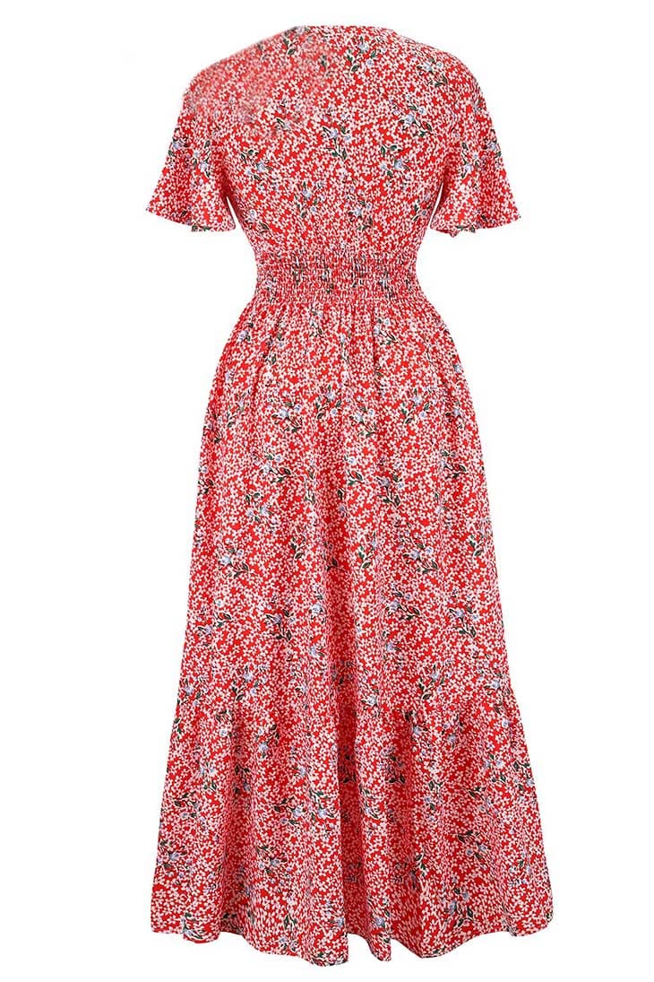 Women's Red Maxi Dress-MODAUTLET