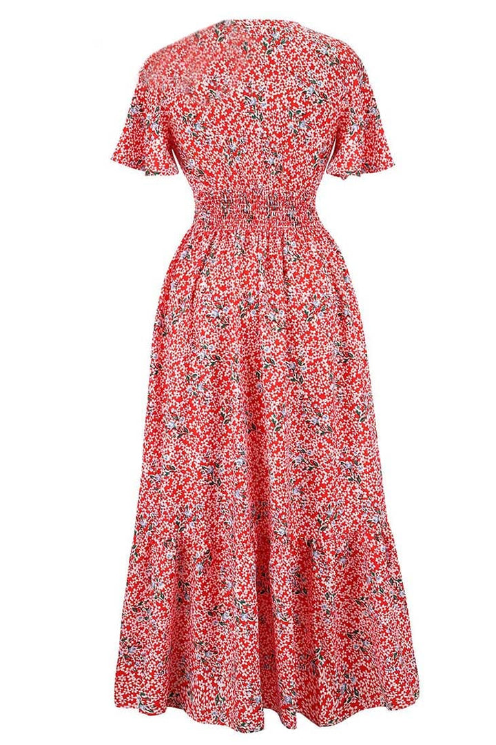 Women's Red Maxi Dress-MODAUTLET