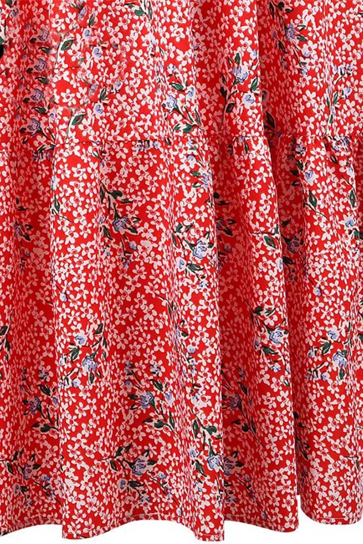 Women's Red Maxi Dress-MODAUTLET