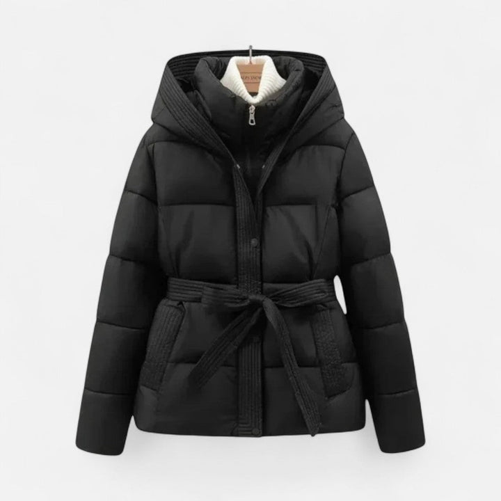 Doudoune matelassée pour femme avec taille ceinturée