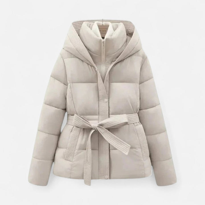 Doudoune matelassée pour femme avec taille ceinturée
