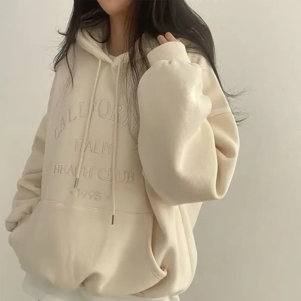 Cozy Fleece-Lined Hoodie for Ultimate Comfort Apricot