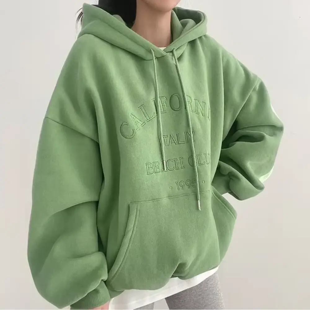 Cozy Fleece-Lined Hoodie for Ultimate Comfort Green