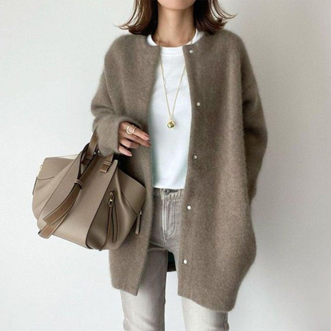 Chic Stylish Cardigan for Effortless Fashion Coffee S
