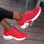Women's Foot-Supportive Trainers in Unique Colors Red