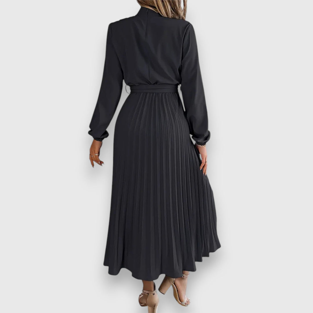 Abito Midi Elegante Plissettato da Donna