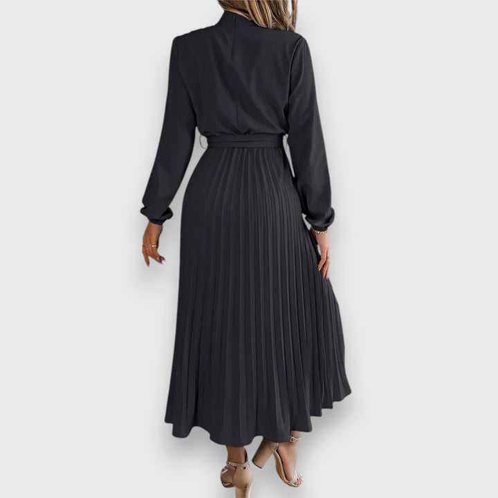 Abito Midi Elegante Plissettato da Donna