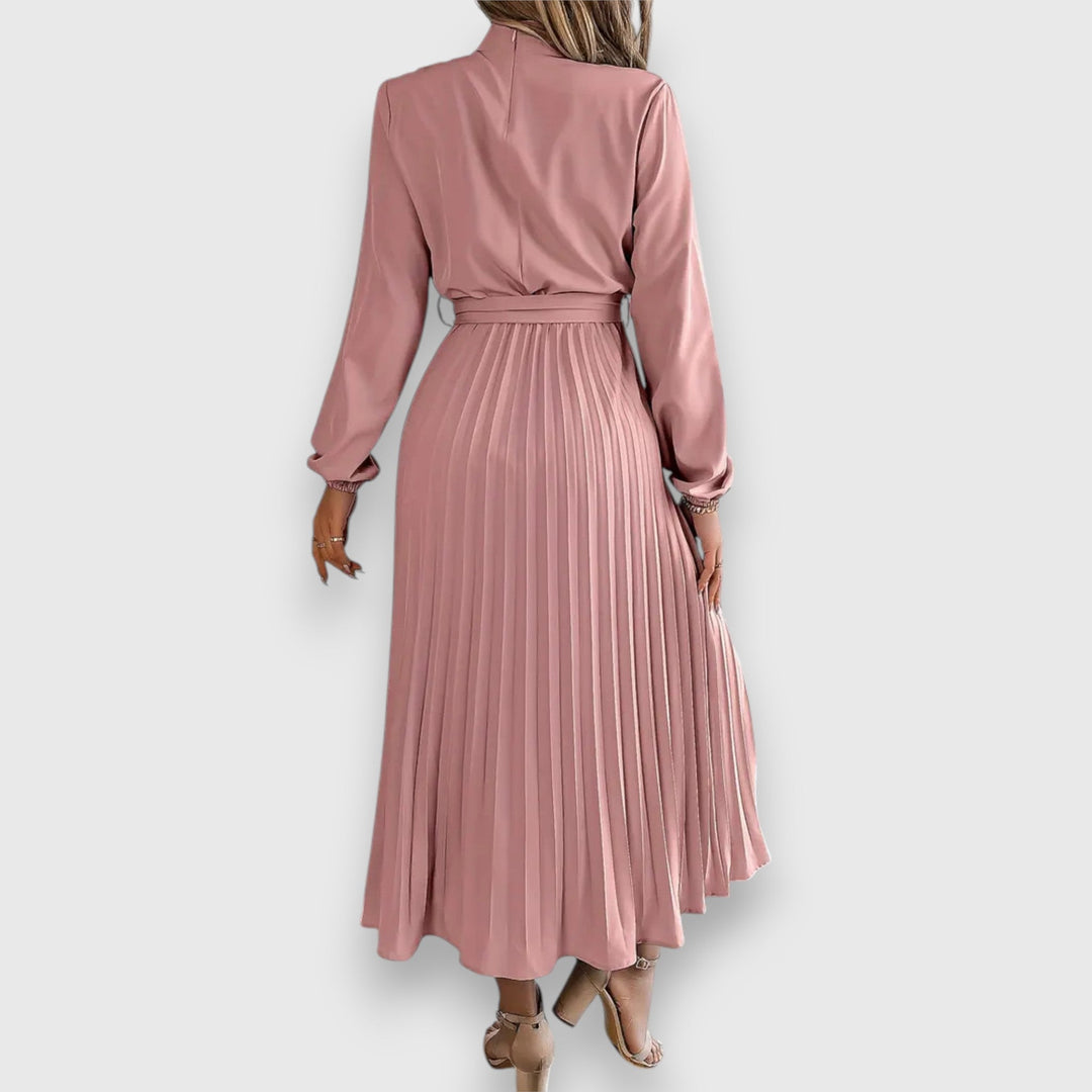 Abito Midi Elegante Plissettato da Donna