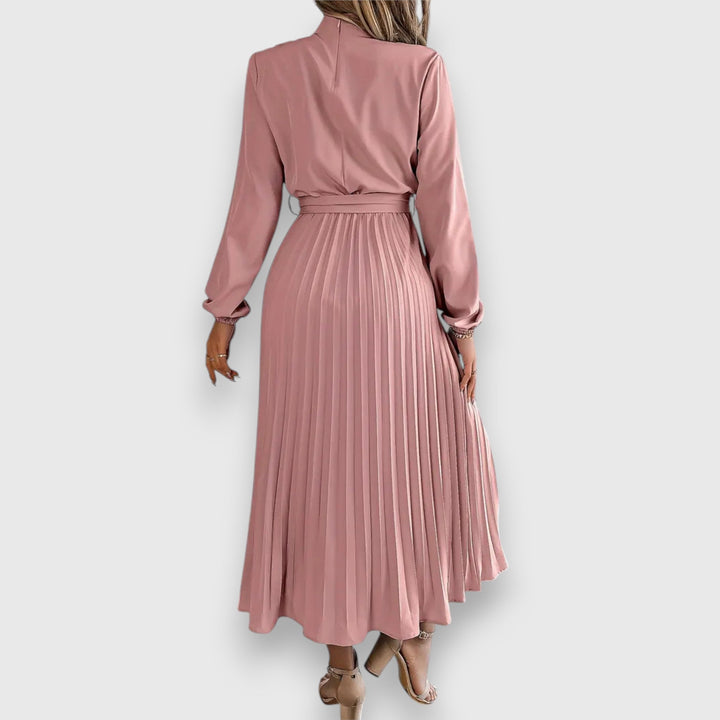 Abito Midi Elegante Plissettato da Donna