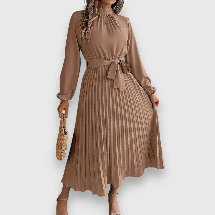 Abito Midi Elegante Plissettato da Donna