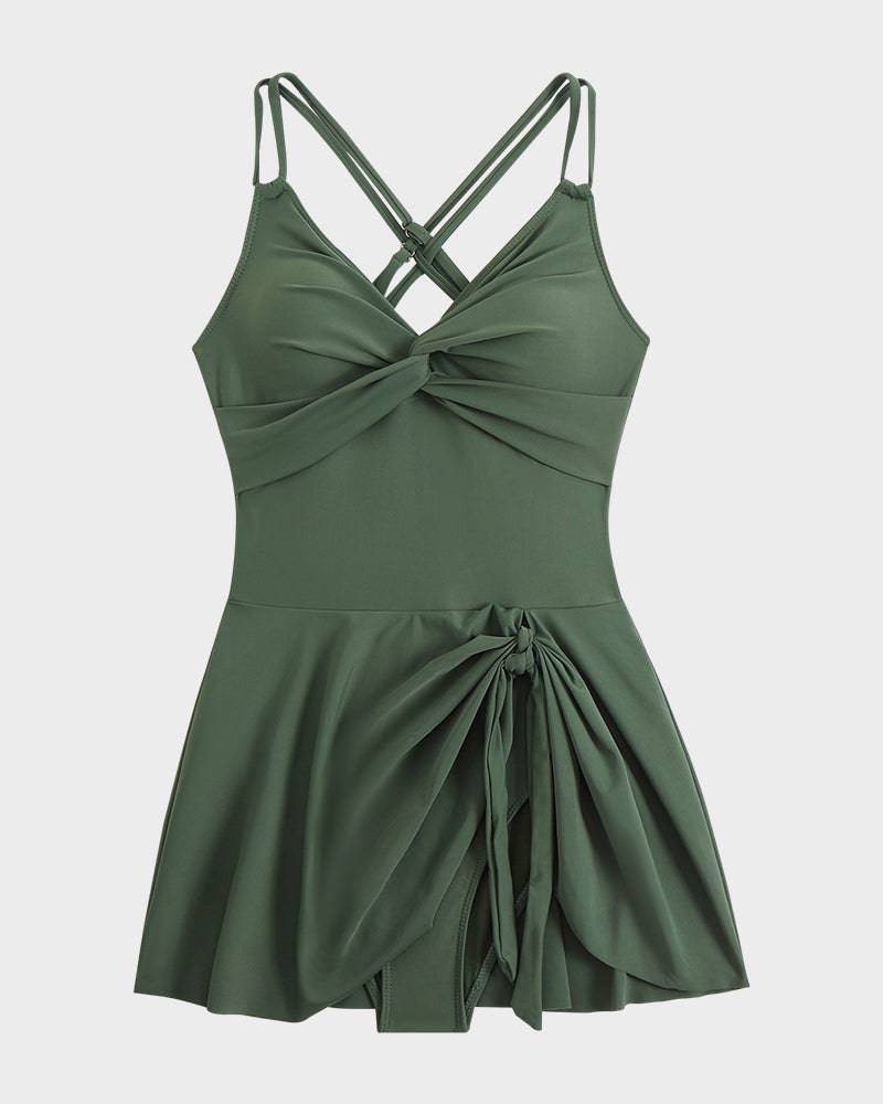Women's Flattering Swim Dress Swimsuit-MODAUTLET