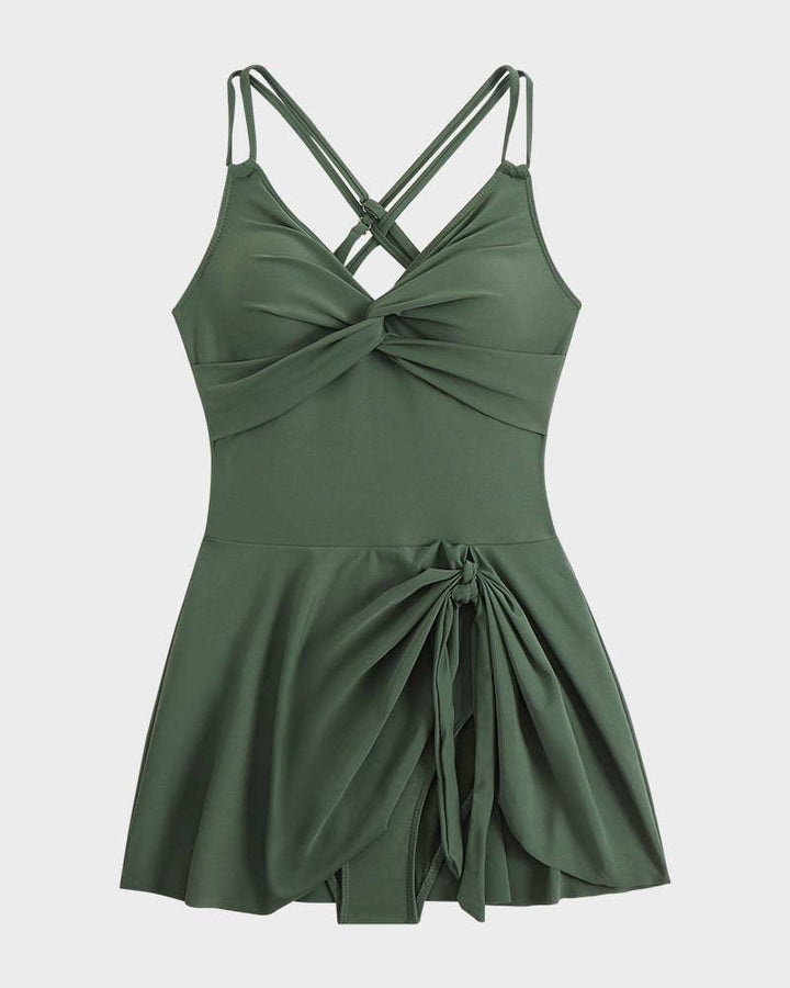 Women's Flattering Swim Dress Swimsuit-MODAUTLET