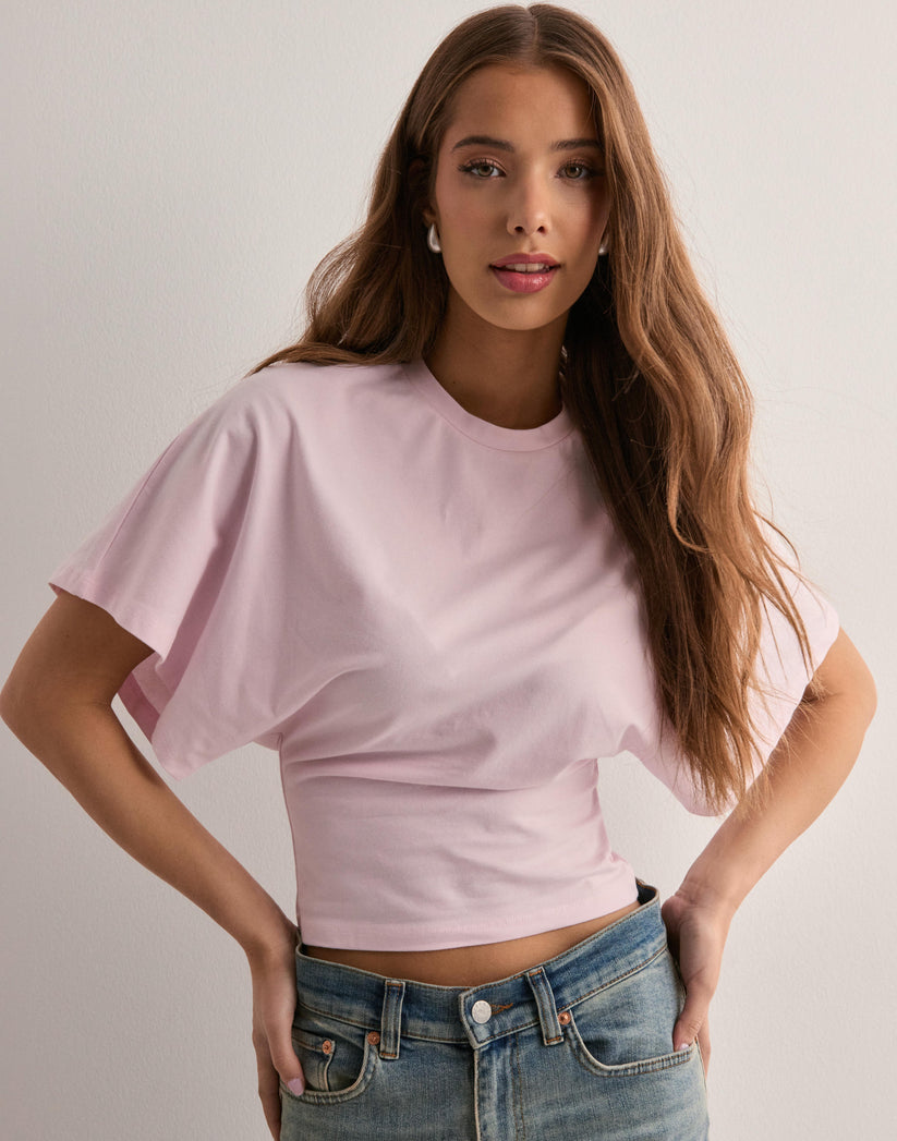 Women's Trendy Wide Sleeve Tee Pink