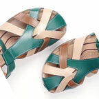 Orthopedic Leather Wedge Sandals With Arch Support For Pain