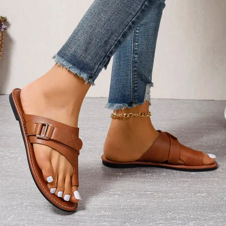 Women's Lightweight Orthopedic Leather Sandals-MODAUTLET