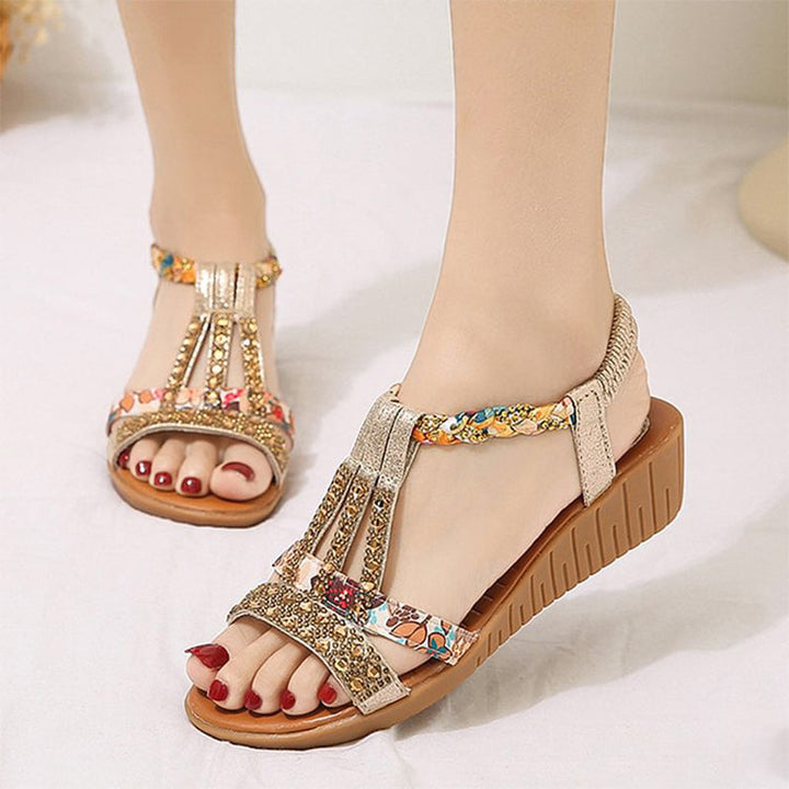 Women's Crystal Orthopedic Sandals with Handmade Details-MODAUTLET