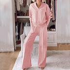 2 Piece Womens Tracksuit Set Sports Outfit For Workout Pink