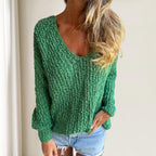 Women's Trendy Loose Fit Sweater Green