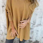 Women's Cozy Loose Fit V-Neck Top