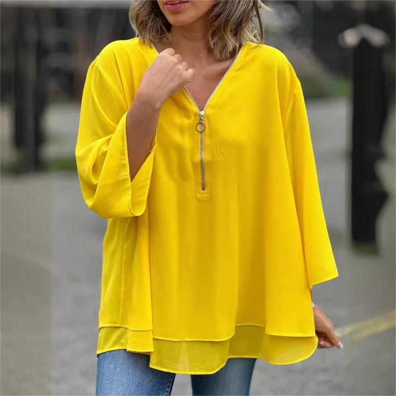 Women's Modern Comfort Blouse Yellow