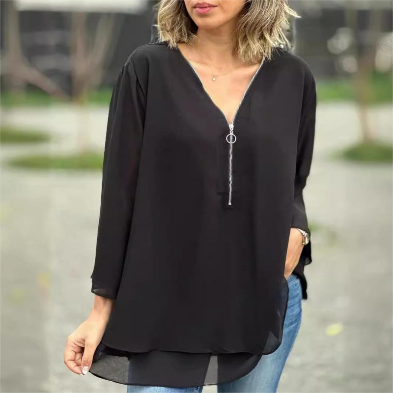 Women's Modern Comfort Blouse Black