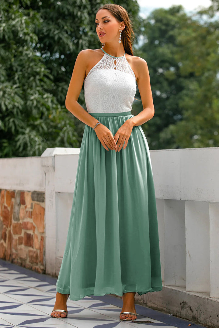 Claire | Vestido Maxi de Alças para Mulheres Convidadas de Casamento