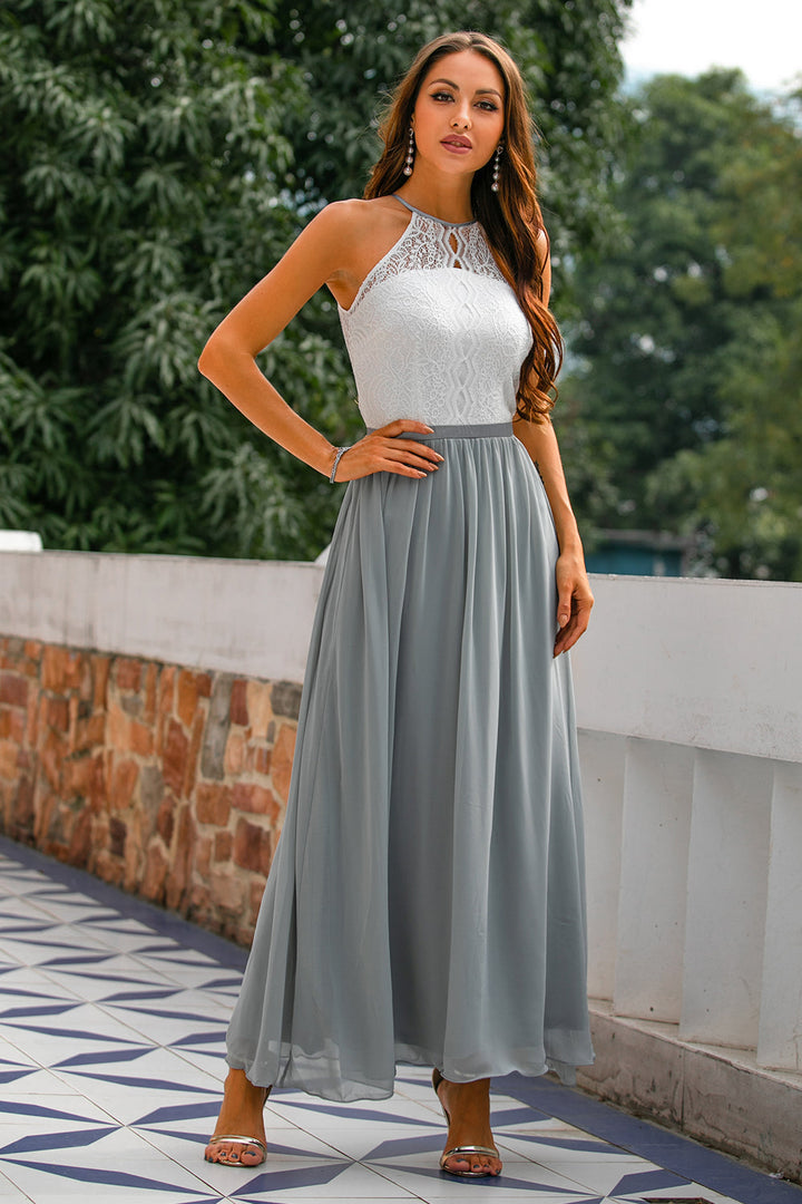 Claire | Vestido Maxi de Alças para Mulheres Convidadas de Casamento