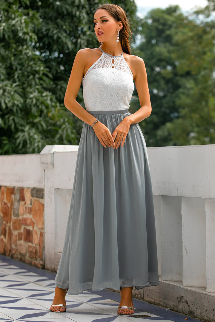 Claire | Vestido Maxi de Alças para Mulheres Convidadas de Casamento