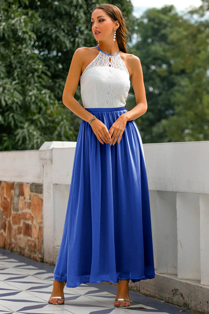 Claire | Vestido Maxi de Alças para Mulheres Convidadas de Casamento