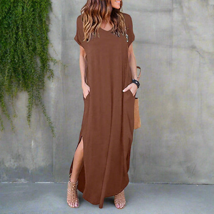 Women's Maxi Dress with T-Shirt Style-MODAUTLET
