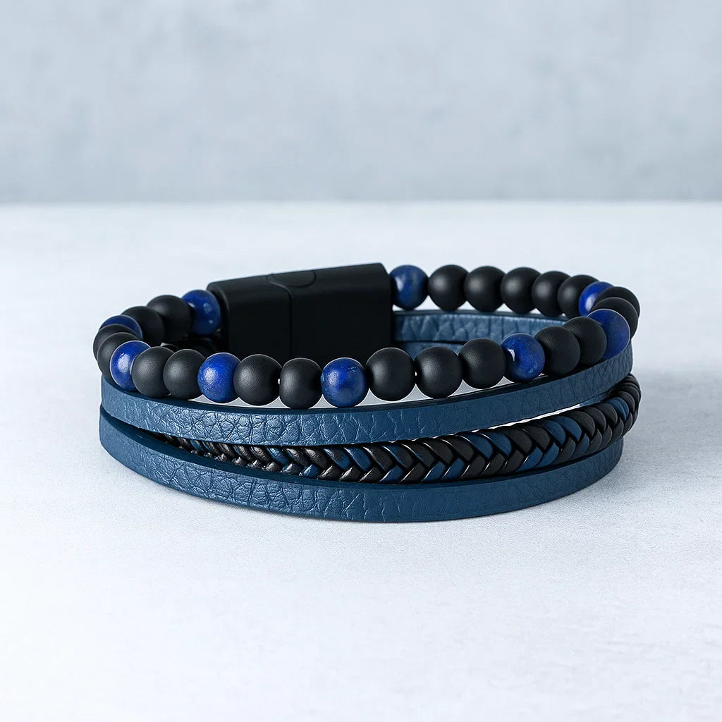 Elegant Men's Bracelet - Ravello Style Blue