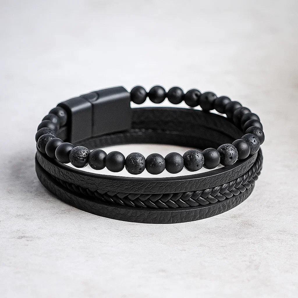 Elegant Men's Bracelet - Ravello Style Black