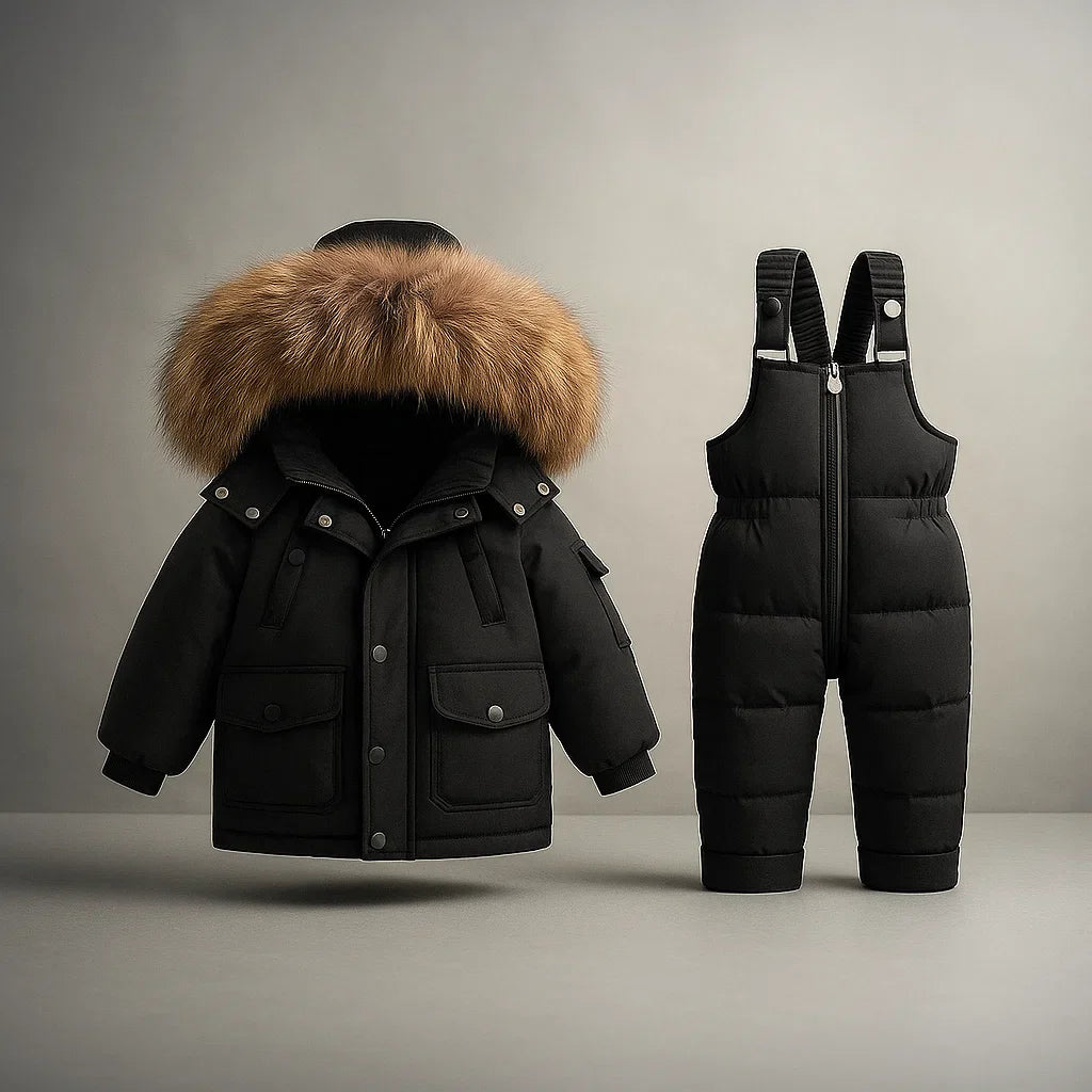 Kids Down Jacket and Pants Set Black