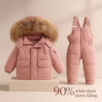 Kids Down Jacket and Pants Set Pink