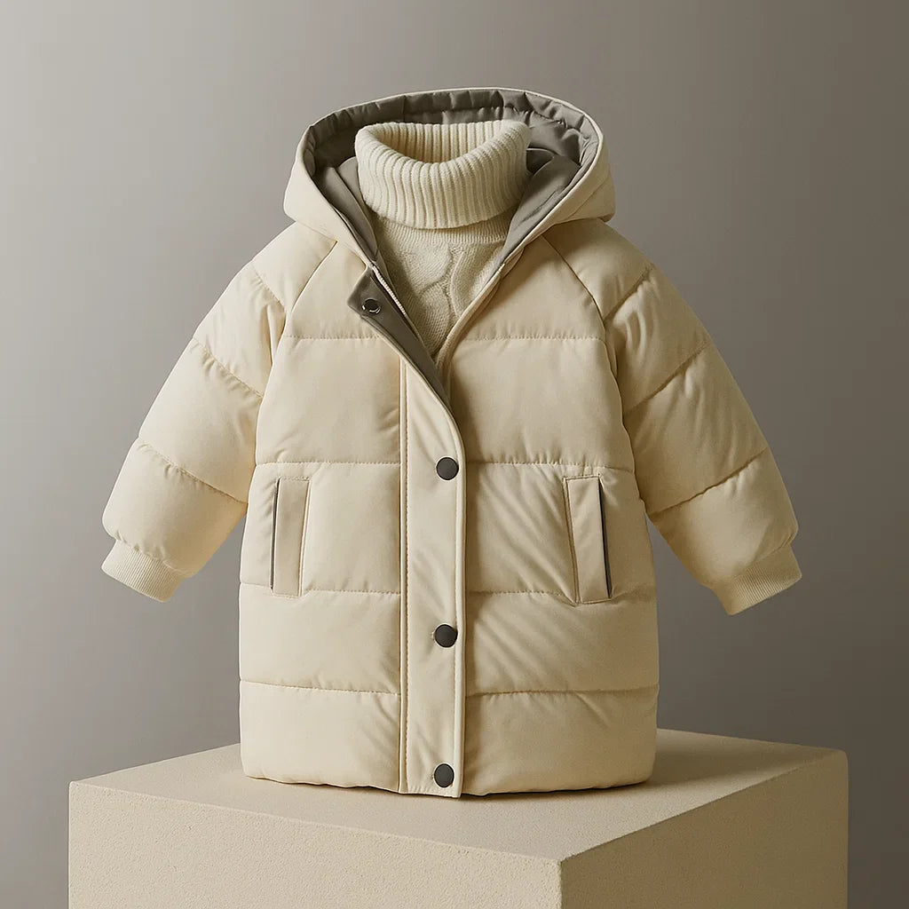 Kids Winter Coat - Stylish & Warm for Cold Weather White