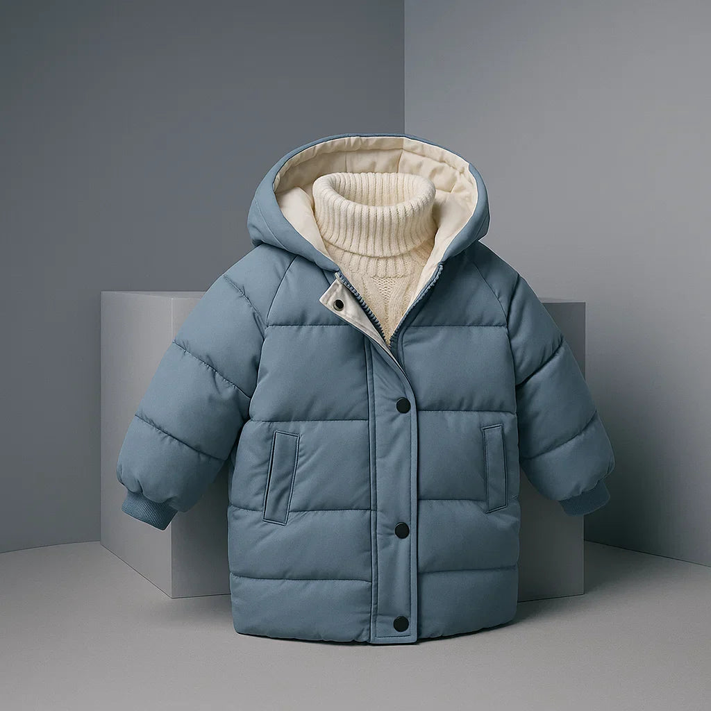 Kids Winter Coat - Stylish & Warm for Cold Weather Light Blue