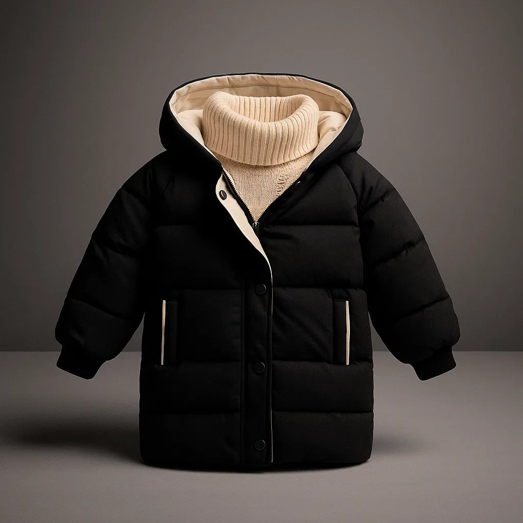 Kids Winter Coat - Stylish & Warm for Cold Weather Black