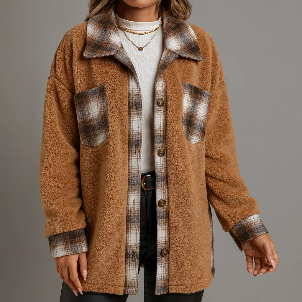 Women's Velvet Coat – Luxurious Comfort and Style. Brown