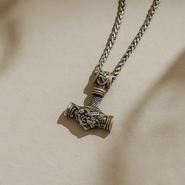 Mjolnir Steel Pendant Necklace-MODAUTLET