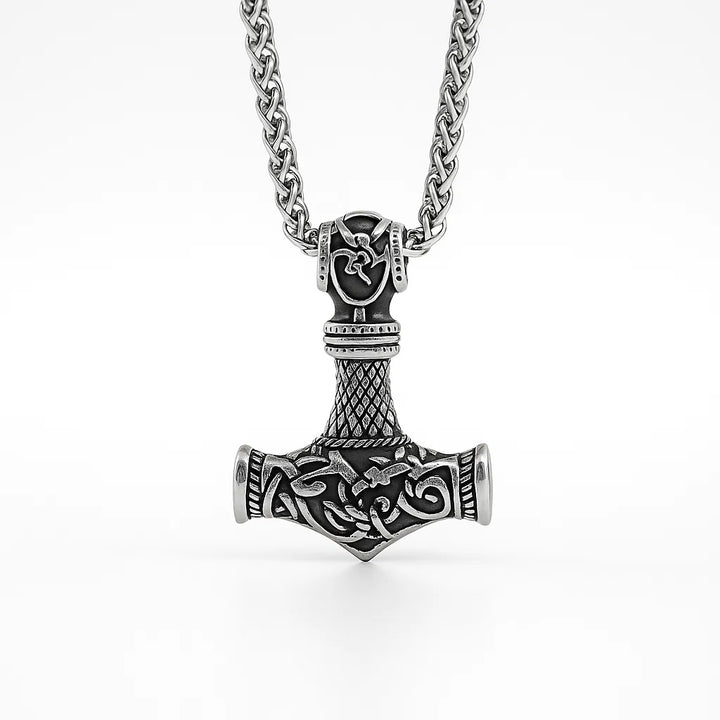 Mjolnir Steel Pendant Necklace-MODAUTLET
