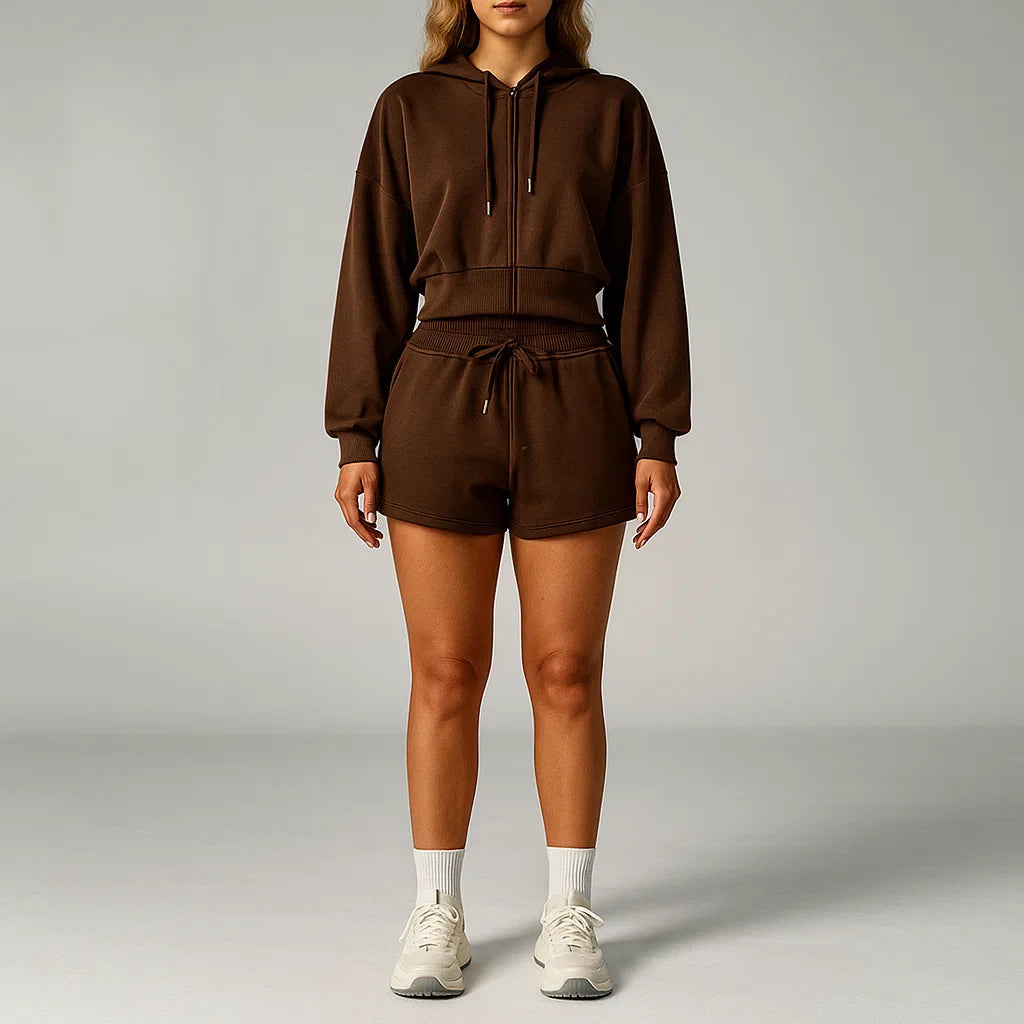 Women's Active Set – Enhanced Comfort, Breathable Fabric. Brown1