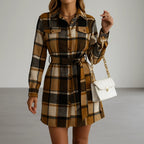 Women's Plaid Shirt Dress - Stylish and Versatile